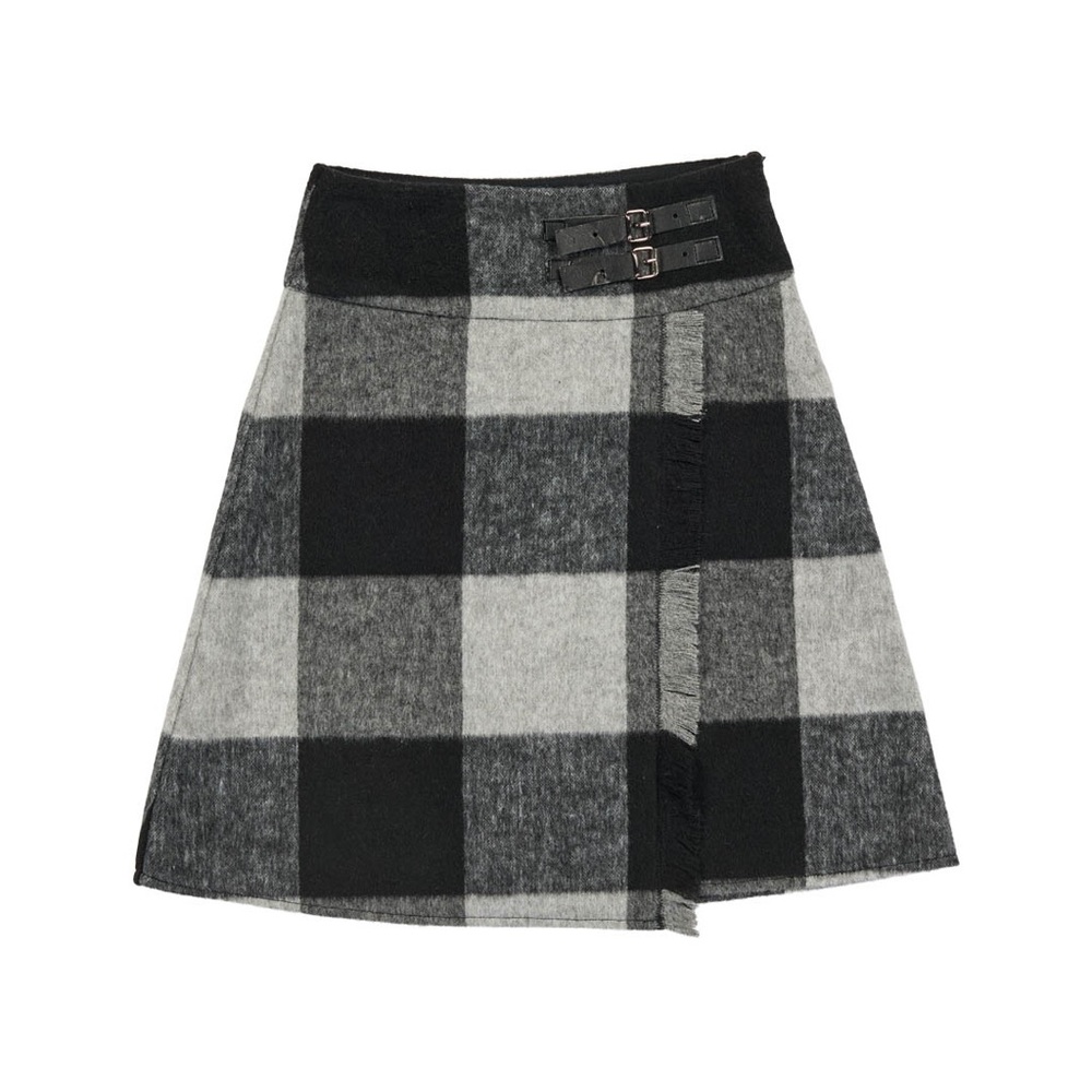 OLIVIA RHODE GREY/BLACK PLAID SKIRT  size 8